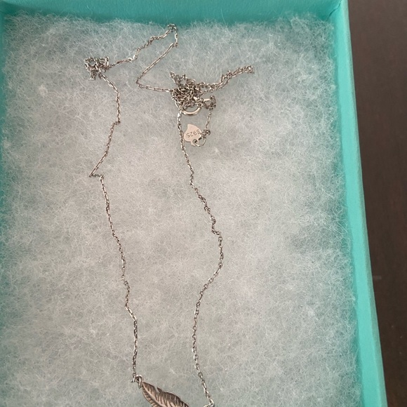 Leather silver necklace - Picture 3 of 3